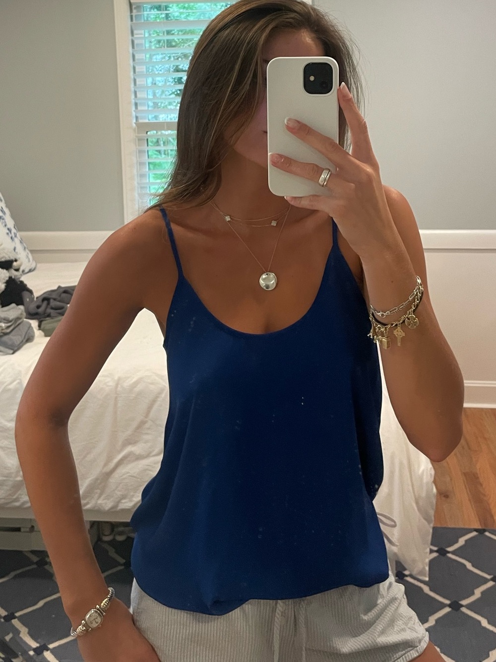Apt 9 Deep Blue Spaghetti Strap Top